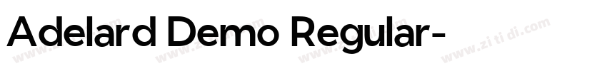 Adelard Demo Regular字体转换